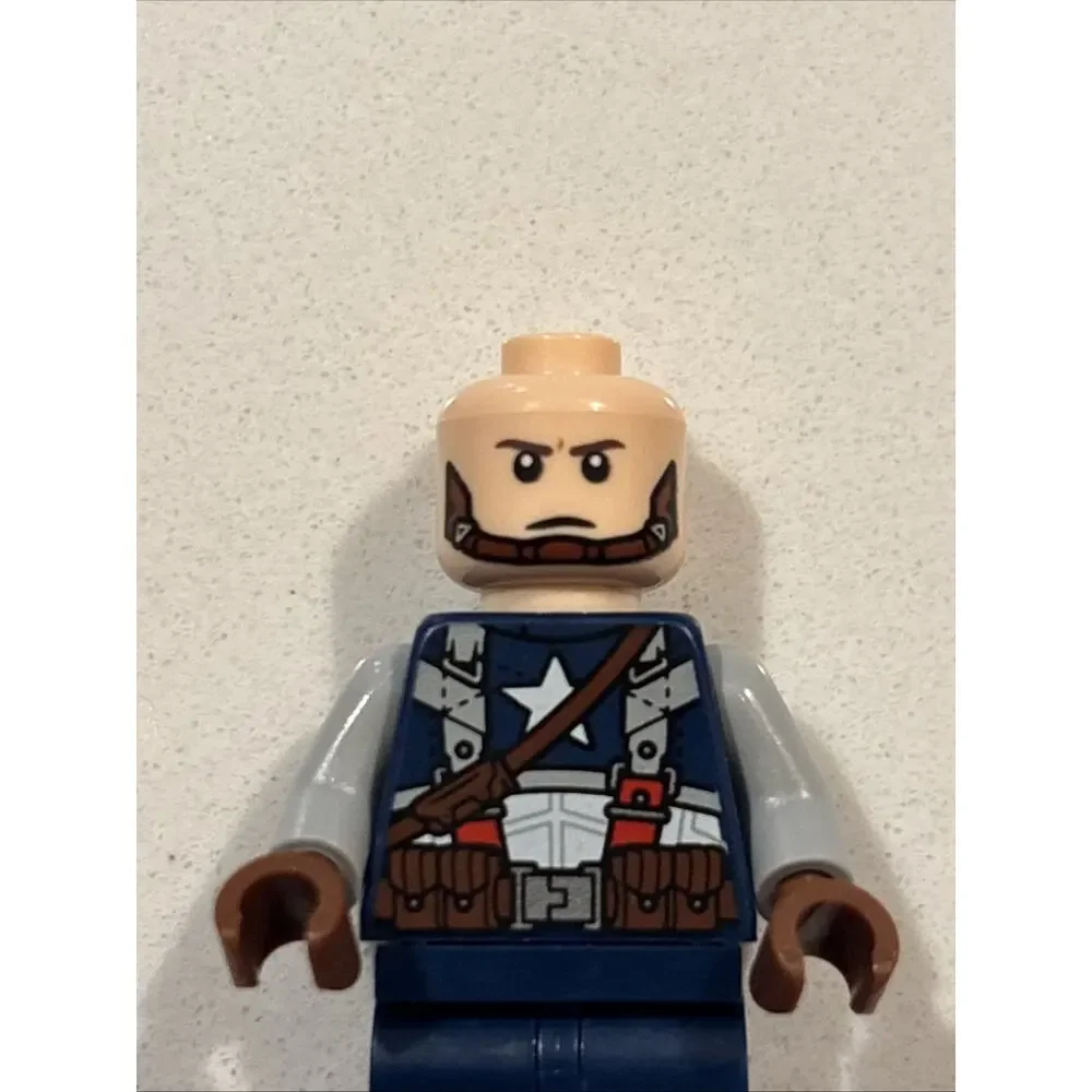 Lego Captain America Minifigure #sh1011 Dark Blue Suit Set #76313 Brand New